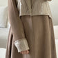 Beige Tweed X Leather Abaya